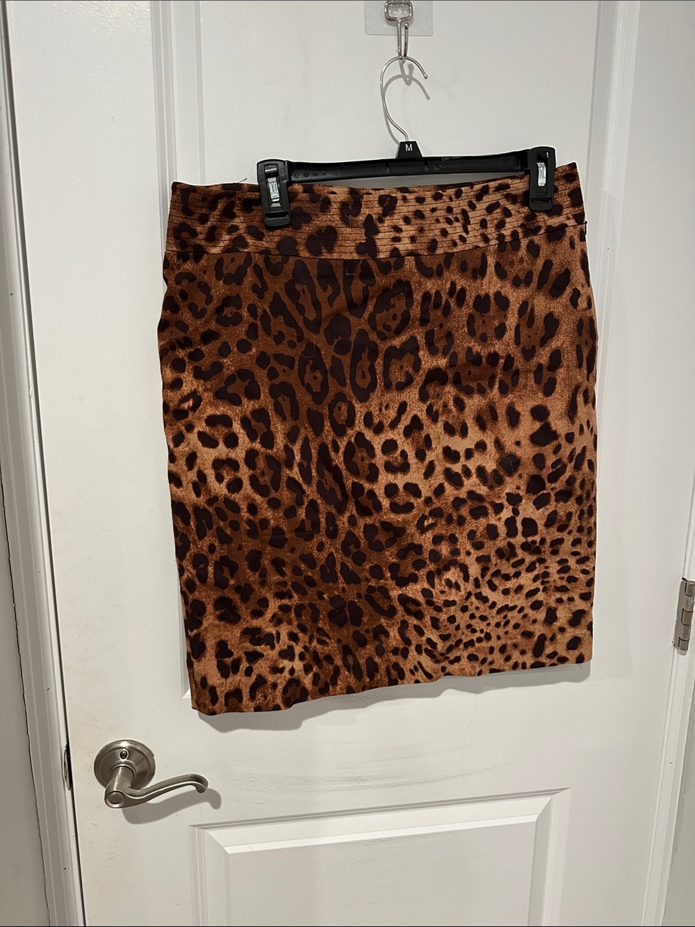 Rafaella Leopard Print Pencil Skirt - Brown & Black